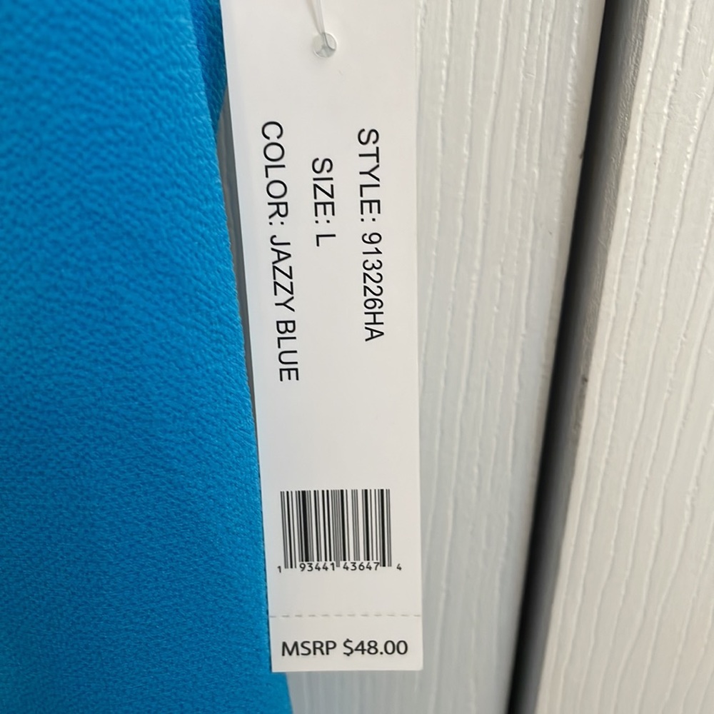 Turquoise ruffle sleeveless top - Picture 4 of 6
